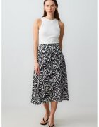 JIMMY KEY Fusta midi cu model - Alb/Negru