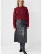 JIMMY KEY Fusta midi de piele ecologica - Negru