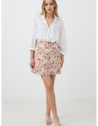 JIMMY KEY Fusta mini cu model floral - Alb/Roz