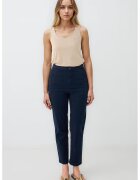 JIMMY KEY Pantaloni conici cu talie inalta - Bleumarin
