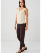 JIMMY KEY Pantaloni conici cu talie inalta - Maro inchis