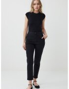 JIMMY KEY Pantaloni conici cu talie inalta - Negru