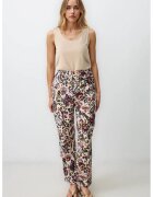 JIMMY KEY Pantaloni conici cu talie inalta - Violet/Caramiziu/Bej deschis