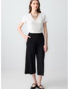 JIMMY KEY Pantaloni crop cu model uni - Negru