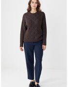 JIMMY KEY Pantaloni crop cu talie elastica - Bleumarin