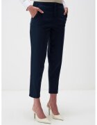 JIMMY KEY Pantaloni crop din amestec de lyocell - Bleumarin