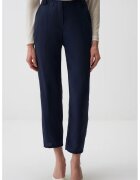 JIMMY KEY Pantaloni crop din amestec de modal - cu croiala dreapta - Bleumarin