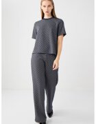 JIMMY KEY Pantaloni cu imprimeu geometric - Gri inchis