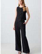 JIMMY KEY Pantaloni de in cu croiala ampla - Negru stins