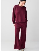 JIMMY KEY Pantaloni de trening din amestec de modal cu slituri la terminatie - Rosu inchis