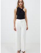 JIMMY KEY Pantaloni drepti cu talie inalta - Alb optic