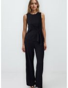 JIMMY KEY Pantaloni drepti cu talie inalta - Negru