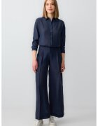 JIMMY KEY Pantaloni evazati cu talie inalta - Bleumarin