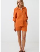 JIMMY KEY Pantaloni scurti cu talie inalta - Portocaliu mandarina