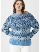 JIMMY KEY Pulover cu model - Alb/Albastru lavanda/Bleumarin