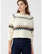 JIMMY KEY Pulover cu model geometric - Auriu/Negru/Crem