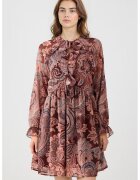 JIMMY KEY Rochie cu imprimeu paisley - Visiniu/Maro cognac