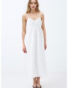 JIMMY KEY Rochie cu model in dungi si decolteu in V - Negru/Alb murdar