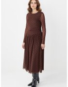 JIMMY KEY Rochie evazata cu buline - Maro