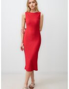 JIMMY KEY Rochie midi cambrata cu aspect texturat - Rosu