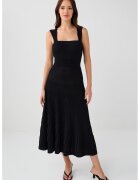 JIMMY KEY Rochie midi cu decolteu patrat - Negru