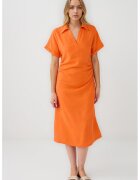 JIMMY KEY Rochie midi cu maneci scurte - Portocaliu mandarina