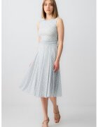 JIMMY KEY Rochie midi cu model in carouri si talie drapata - Albastru pal/Bej deschis