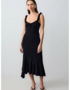 JIMMY KEY Rochie midi cu model uni - Negru