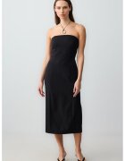 JIMMY KEY Rochie midi cu slit pe partea din spate - Negru
