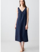 JIMMY KEY Rochie midi de in cu decolteu in V - Bleumarin