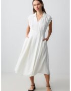 JIMMY KEY Rochie midi din amestec de modal cu buzunare laterale - Alb