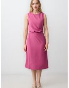 JIMMY KEY Rochie midi evazata cu decolteu la baza gatului - Roz pastel