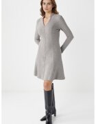 JIMMY KEY Rochie midi evazata - Gri deschis melange