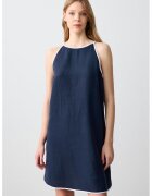 JIMMY KEY Rochie mini de in - Albastru inchis/Albastru