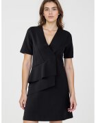 JIMMY KEY Rochie scurta cu volane si decolteu in V - Negru