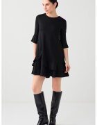 JIMMY KEY Rochie scurta evazata cu maneci medii - Negru