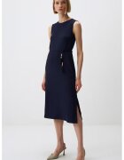JIMMY KEY Rochie tricotata cu slit lateral - Albastru ultramarin