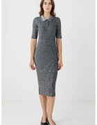 JIMMY KEY Rochie tricotata si striata cu croiala bodycon - Gri inchis melange