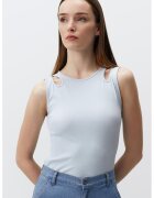 JIMMY KEY Top cu detalii decupate - Albastru pastel