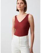 JIMMY KEY Top slim fit cu decolteu in V
