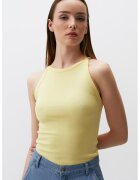 JIMMY KEY Top slim fit cu model uni - Galben pal
