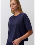JIMMY KEY Tricou crop lejer din amestec de modal - Bleumarin