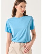 JIMMY KEY Tricou cu decolteu la baza gatului - din amestec de modal Stiziano - Albastru pastel