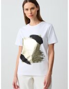 JIMMY KEY Tricou de bumbac cu imprimeu abstract - Auriu/Negru/Alb optic