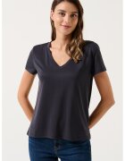 JIMMY KEY Tricou din amestec de modal cu decolteu in V Amazing - Negru stins