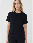 JIMMY KEY Tricou din bumbac cu decolteu la baza gatului - Negru