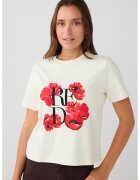 JIMMY KEY Tricou din bumbac cu imprimeu - Alb murdar