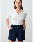 JIMMY KEY Tricou polo cu margini valurite - Alb fildes