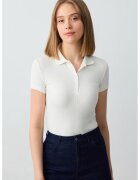 JIMMY KEY Tricou polo slim fit din amestec de modal - Alb