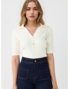 JIMMY KEY Tricou striat slim-fit - Alb murdar